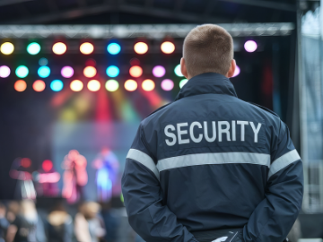 Responsiveness Guaranteed shows guard at a concert